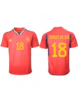 Espanja Jordi Alba #18 Kotipaita MM-kisat 2022 Lyhythihainen